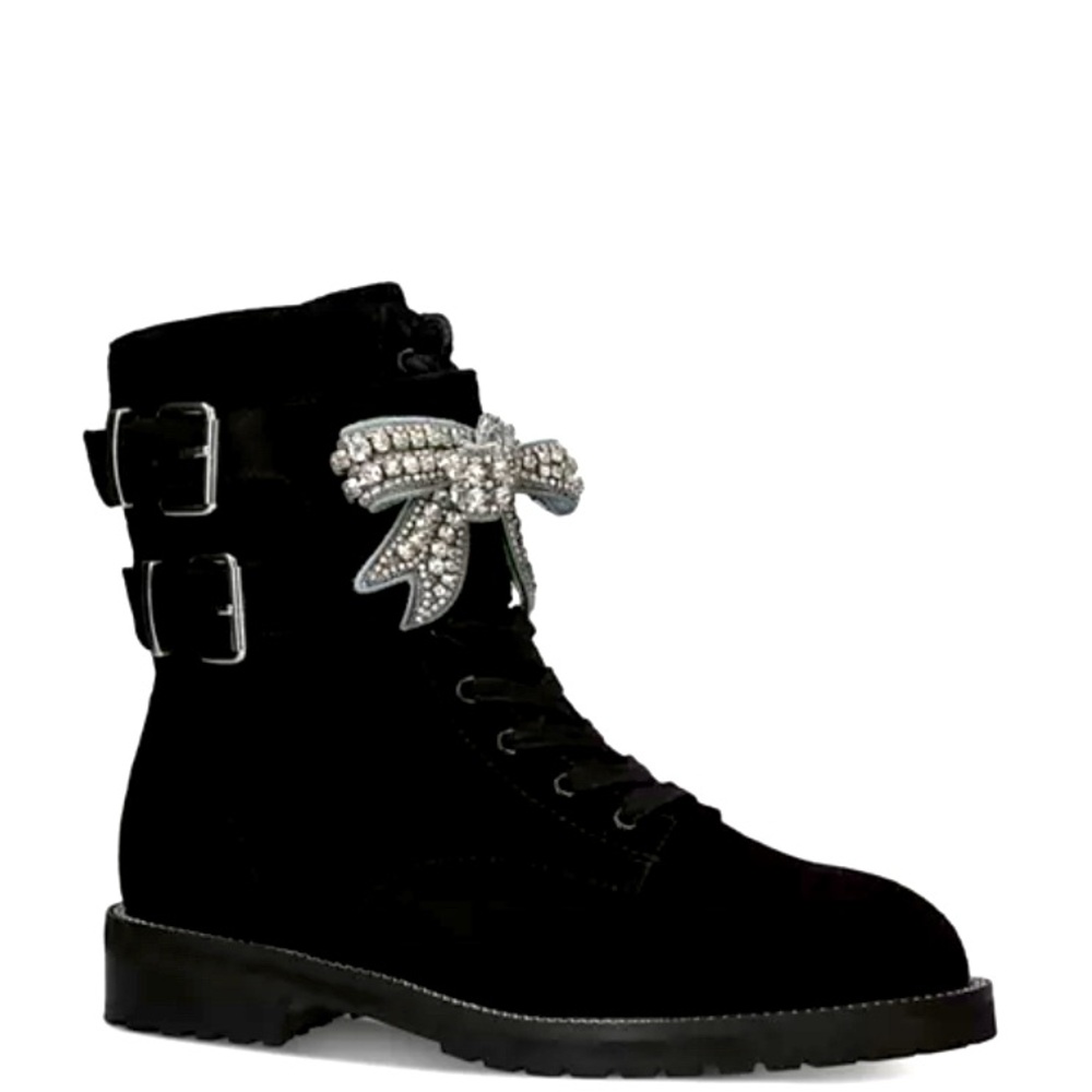 Kurt Geiger sparkle baby blue bow boots
